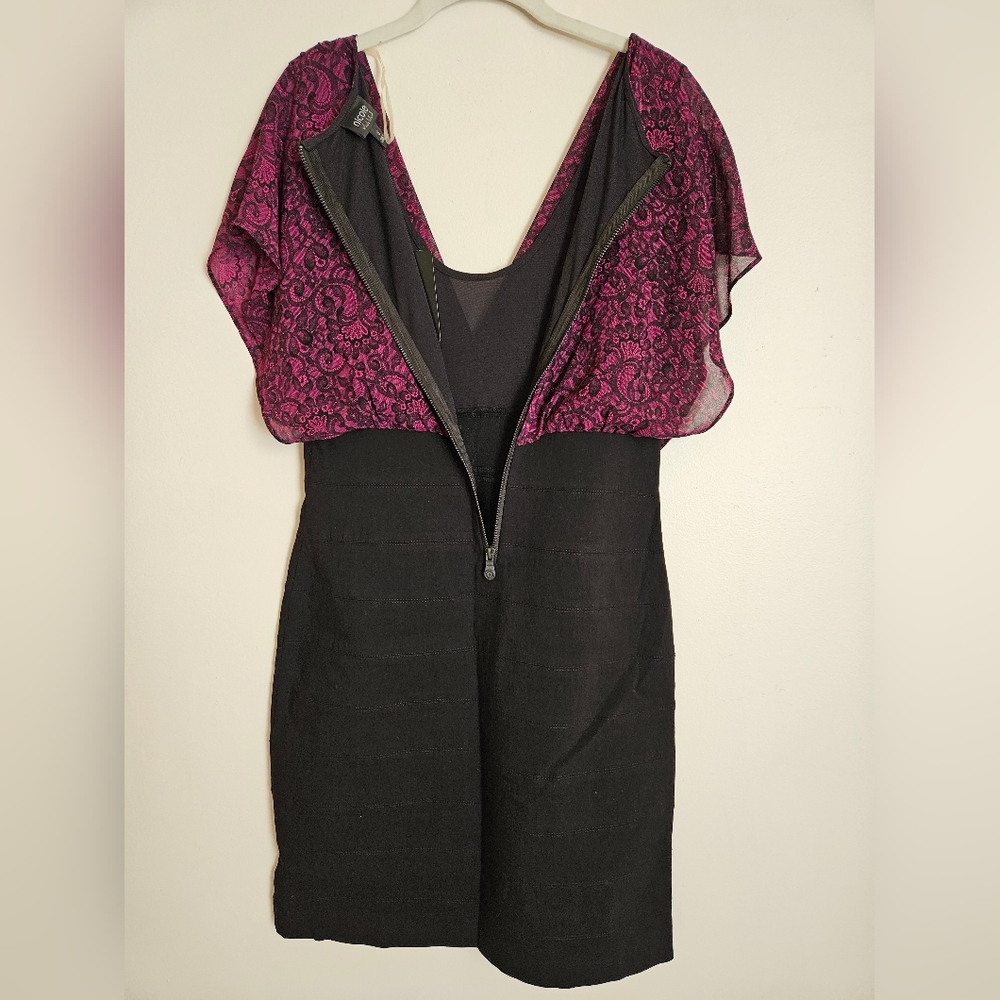 Nicole Nicole Miller NWT Dress SZ 10 Black Bandage Skirt Paisley Scarf Top Y2K - Picture 2 of 7